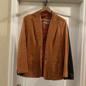 Carmel leather blazer